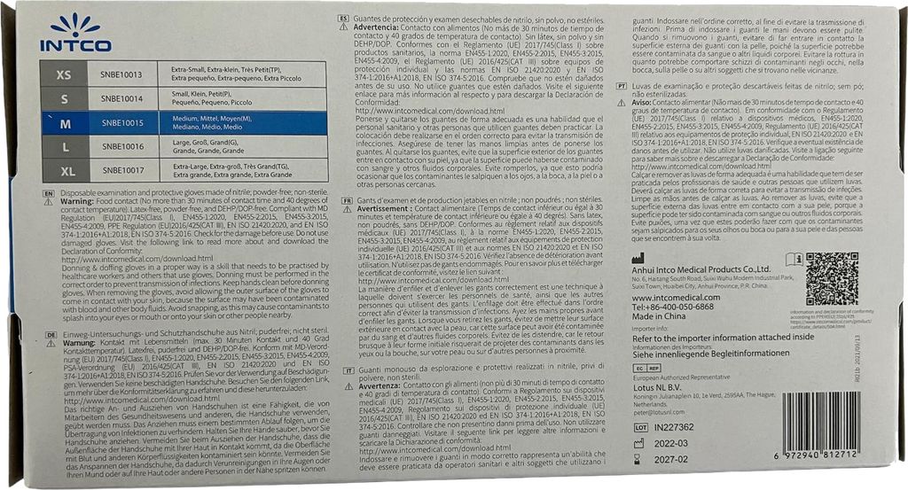 INTCO Synguard Nitrile Exam Gloves Powder Free VPE: 100 Produktbild 11