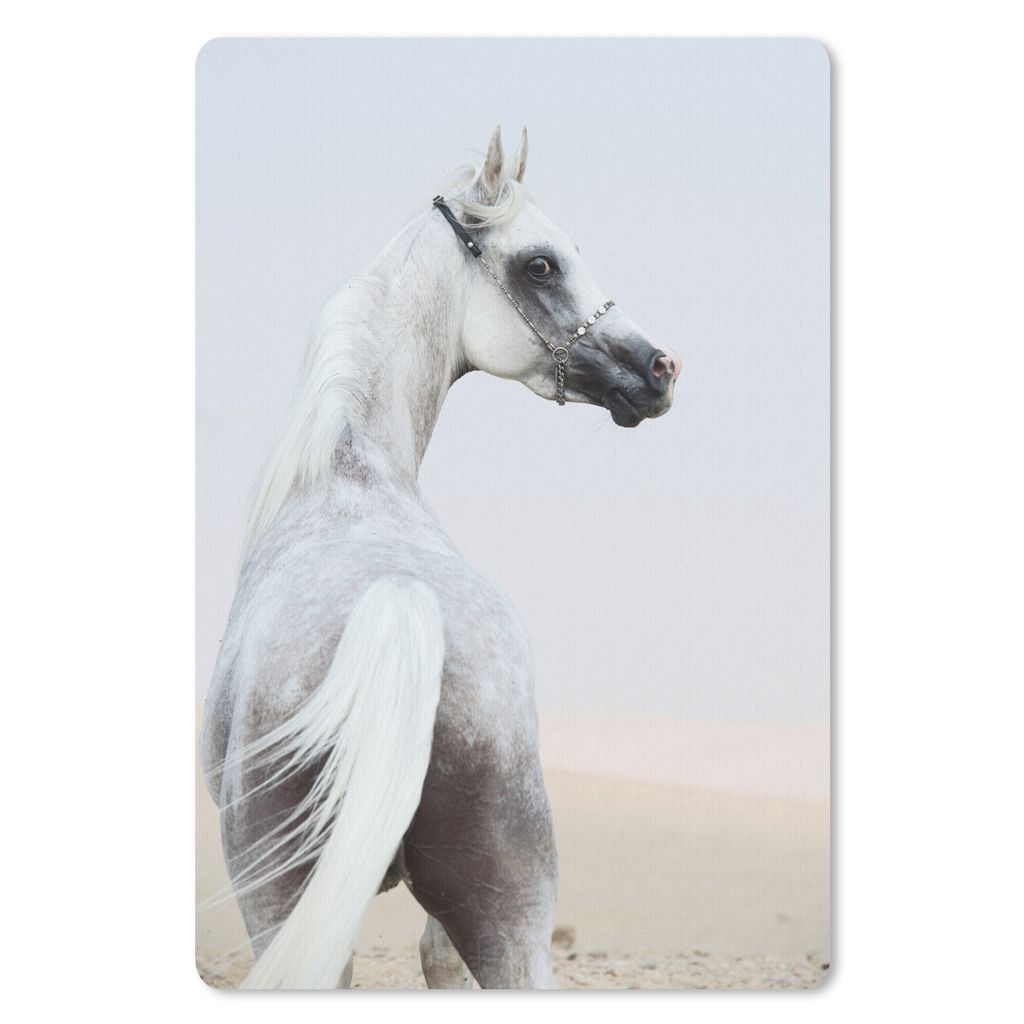 MuchoWow Mauspad Mousepad Pferd - Sand - Pastell 18x27 cm - Mousepads - Maus Mat - Pad - Mausunterlage