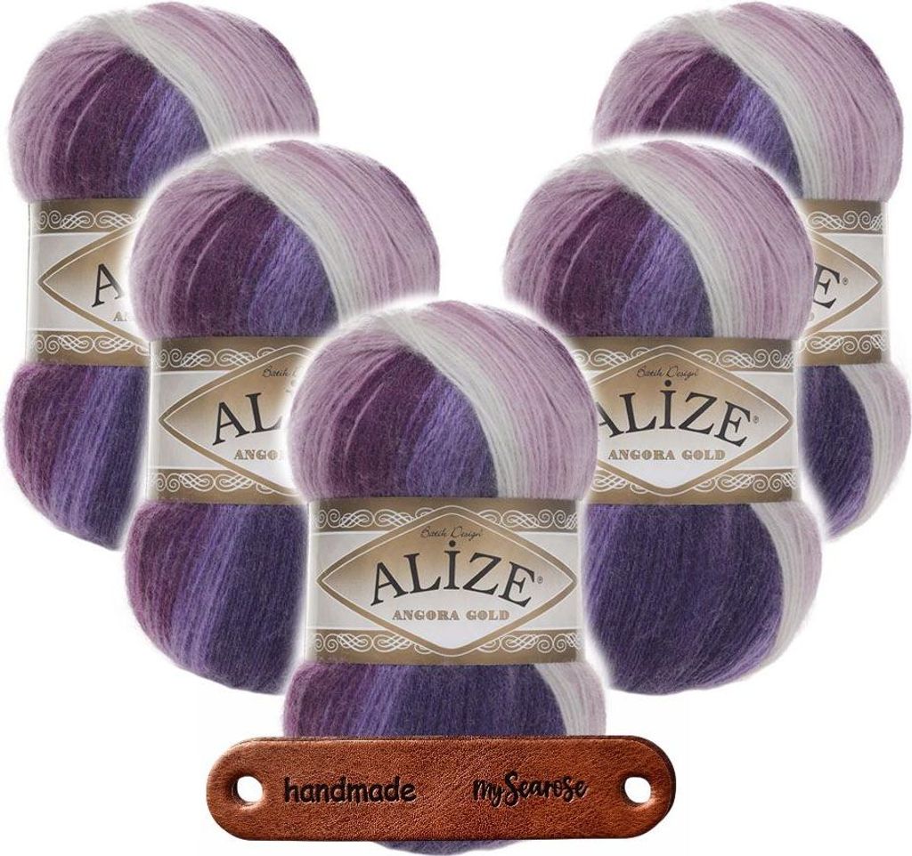 5 x ALIZE Angora Gold Batik 2630 mit Label