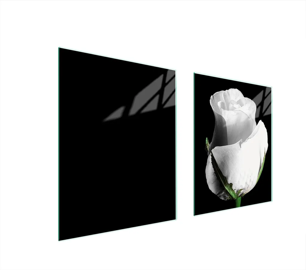 Piastra Protettiva in Vetro 85x52 Rose Cuore | Coprifornelli Universale