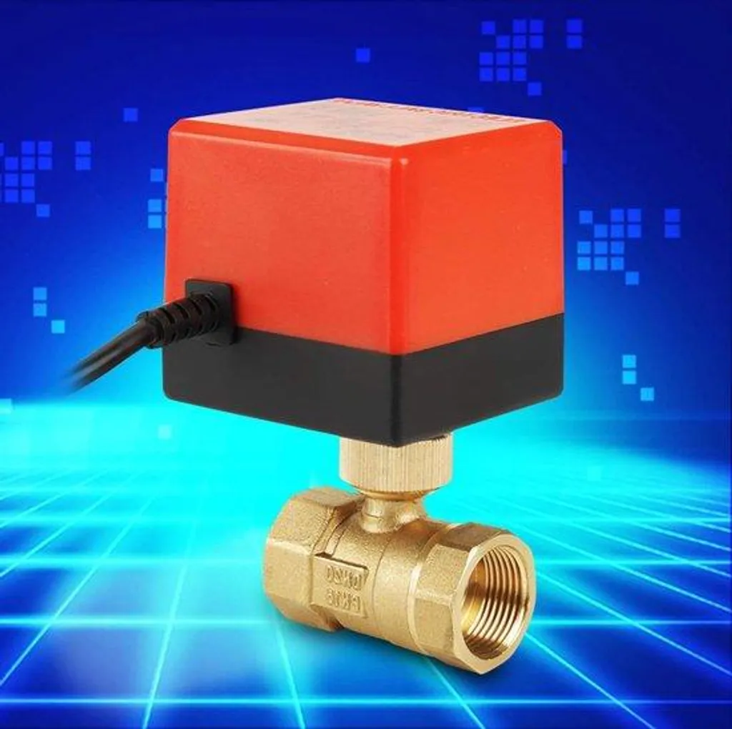 Robinet à boisseau sphérique électrique 12V DN20 en laiton massif robuste