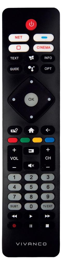 ViVanco Gebrauchsfertige Ersatzfernbedienung für Philips - Schwarz, TV, IR Wireless, Drucktasten, Schwarz