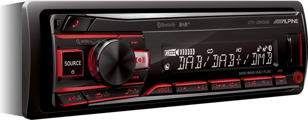 Cyfrowe radio samochodowe Alpine UTE-204DAB Zdjęcie produktu 