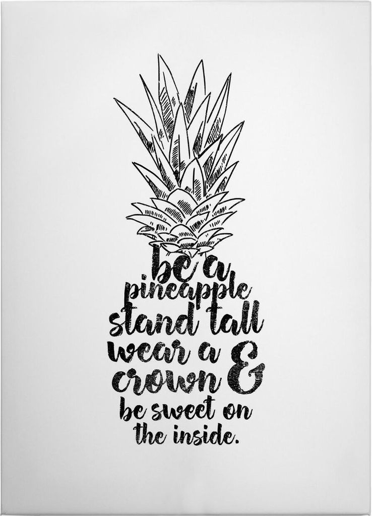 Leinwandbild Zitate Sprüche 70 x 50 cm - Wandbild Weiß Schwarz - Keilrahmen Wohnzimmerdeko Wanddeko Wandgemälde