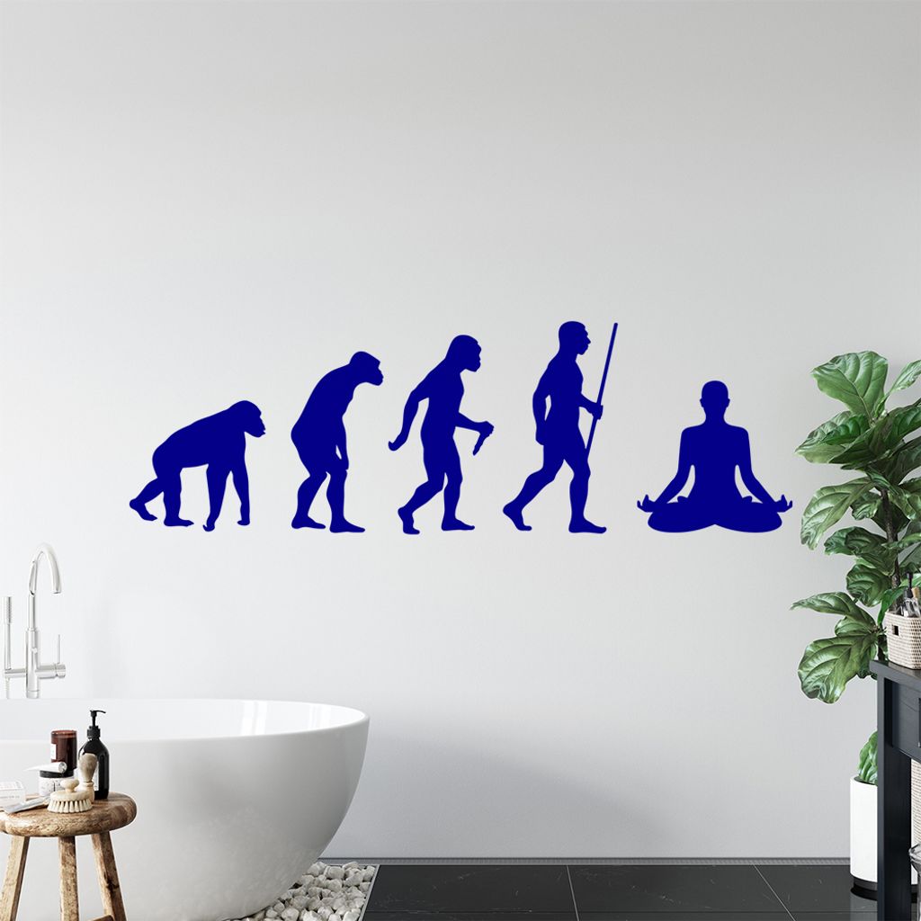 Yoga Gymnastik Evolution IV Wandtattoo Wandaufkleber Wall Sticker - Dekoration, Küche, Wohnzimmer, Schlafzimmer, Badezimmer