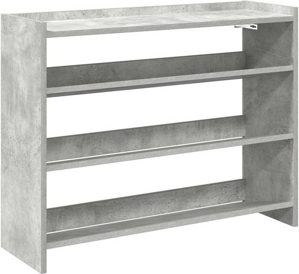 Schuhregal Betongrau 80x25x62 cm Holzwerkstoff