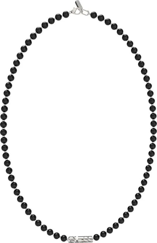Collana Guess Uomo JUMN04058JWSTBKT-U | Acciaio e Onice Edgy Style