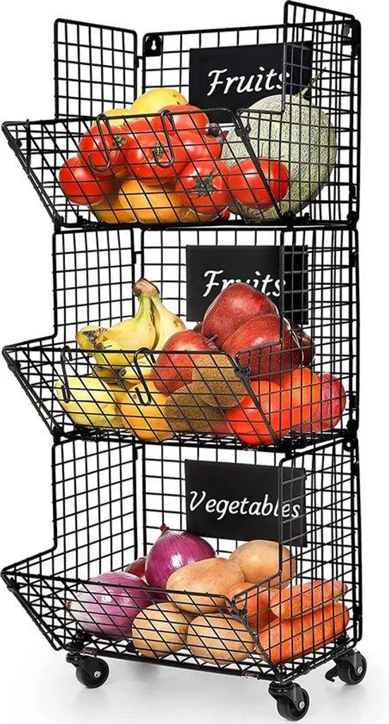 Organisateur de fruits de luxe en bois - Optimisez votre plan de travail