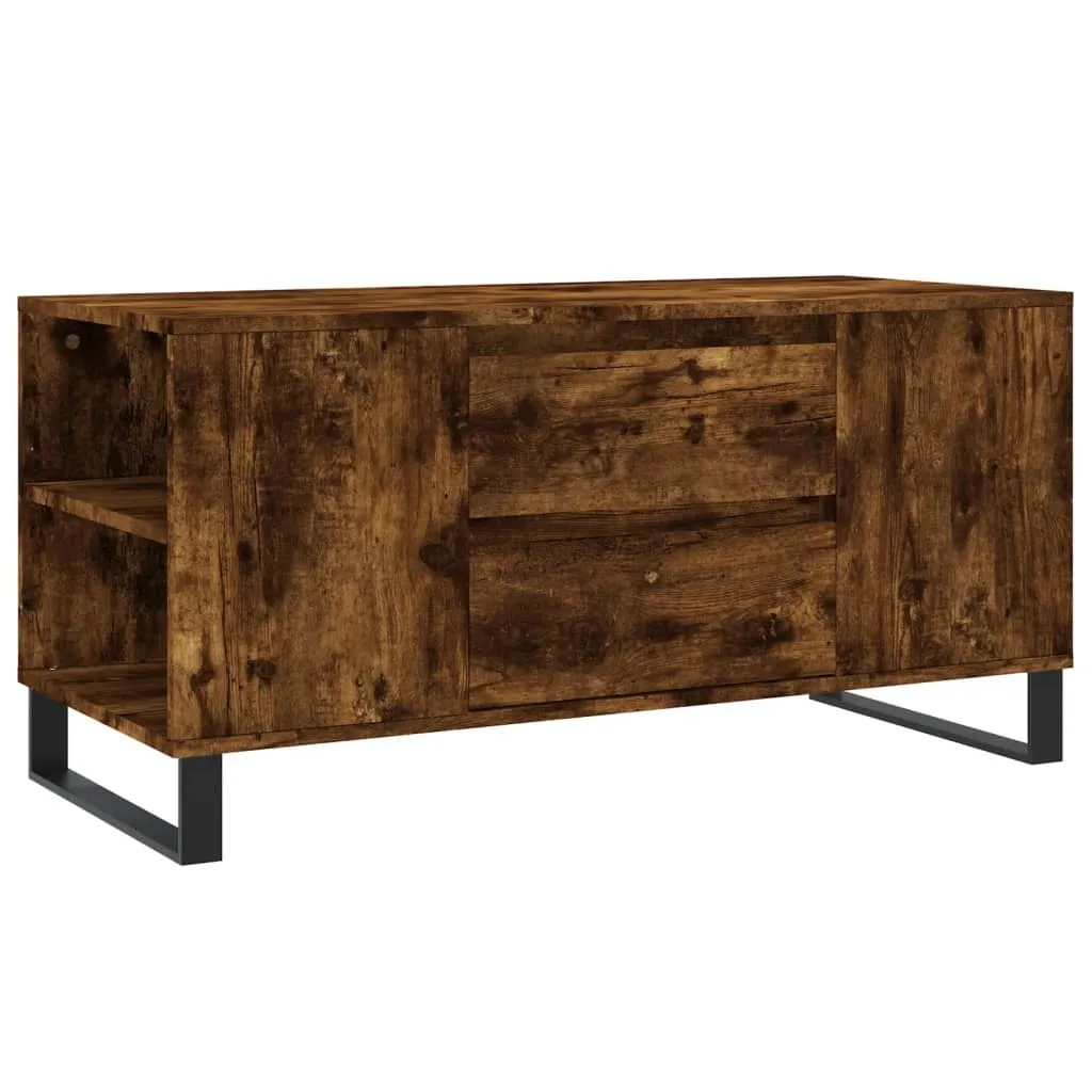 Tavolino Rovere Fumé 102x44,5x50 cm | Salotto Moderno Legno Robusto