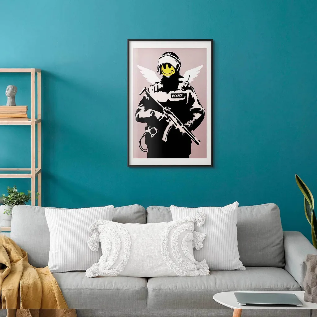 Poster Poliziotto Incorniciato 40x60 cm - Cornice Nera con Bordo - 2