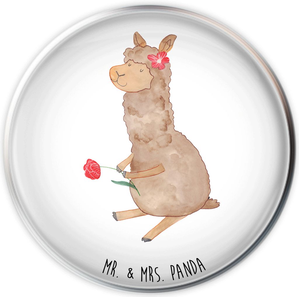 Mr. & Mrs. Panda Waschbecken Stöpsel Alpaka Blume - Weiß - Geschenk, Spruch, Waschbecken-Stopfen, waschbeckenstöpsel, Abfluss Verschluss, becken...