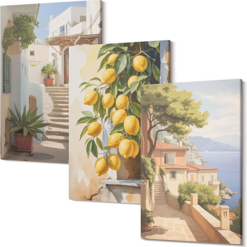Wandbild – Leinwandbild – Leinwandbilder – Polycanvas – Kunstdruck – Modern – Panorama – Mehrteilig – 3-Teilig Set – Hochwertig ...