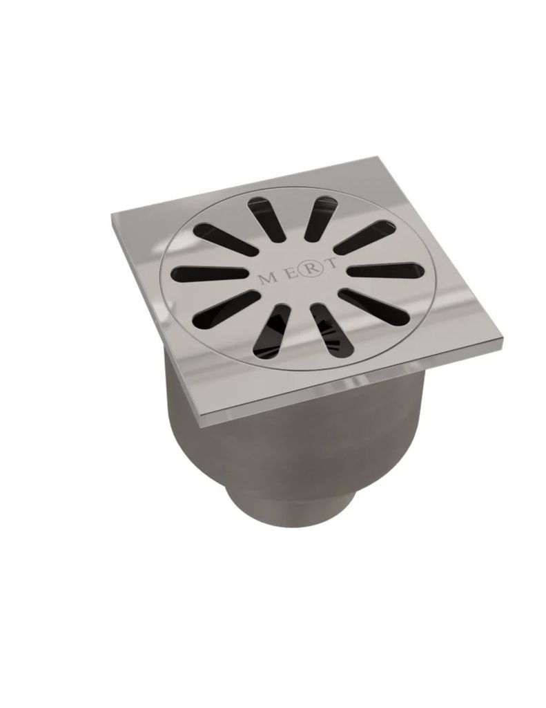 Edelstahl Bodenablauf Ablaufrinne Dusch Ablauf 10x10 cm Duschrinne Badablauf Siphon