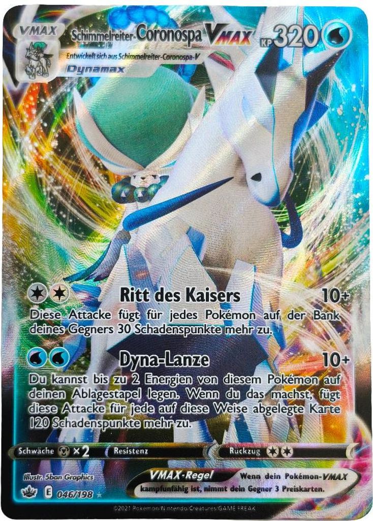 Pokemon Karte Schimmelreiter-Coronospa VMAX 046/198 Ultra Produktbild 