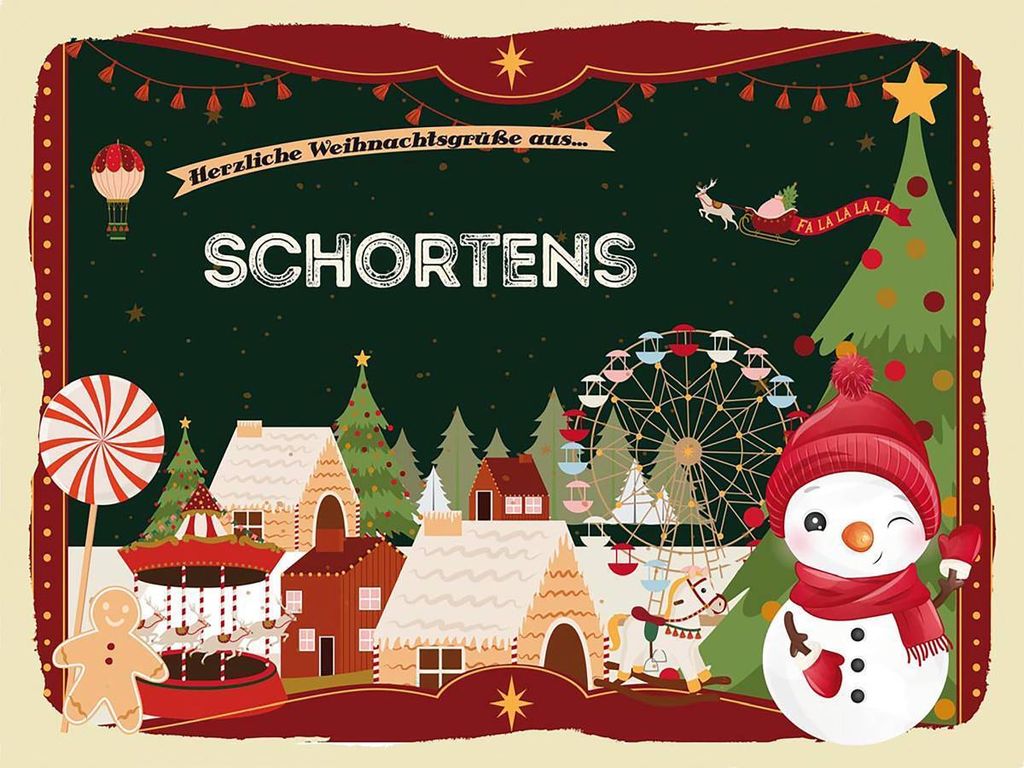 vianmo Holzschild 30x40 cm Weihnachten Grüße SCHORTENS