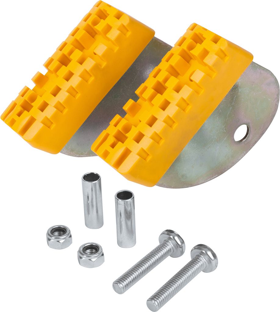 Hailo Schwenkfuß-Set in signalgelb für Hailo Sprossenleitern mit Ovaltraverse