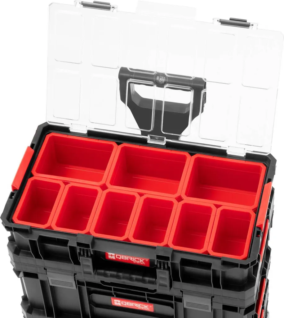 Qbrick System 6-in-1 Ensemble de trolley à outils avec mallette et boîte