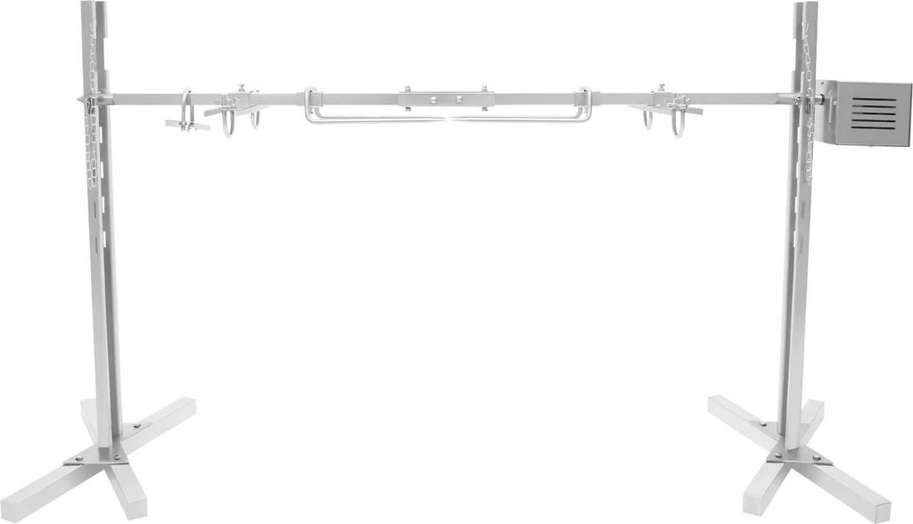 Grillspießmotor - Rotisserie-Set - Bis 40 kg - Edelstahl - Schwerlast - Elektrisch - Für Spanferkel - Dunkelkhaki