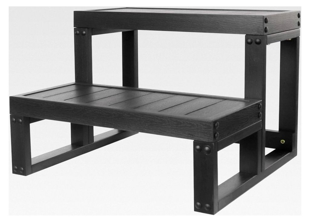 2-stufige Whirlpool-Stufen, Spaleiter Poolleiter, rutschfeste Spa-Stufen, 60 x 54 x 42,3 cm Treppen für Whirlpool