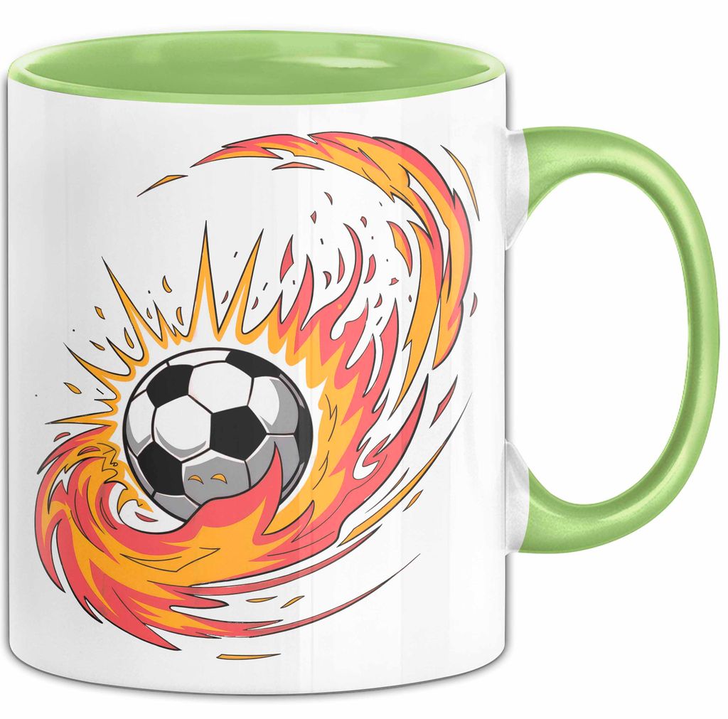 Fußballfan Tasse Geschenkidee für Fußballliebhaber (Grün)
