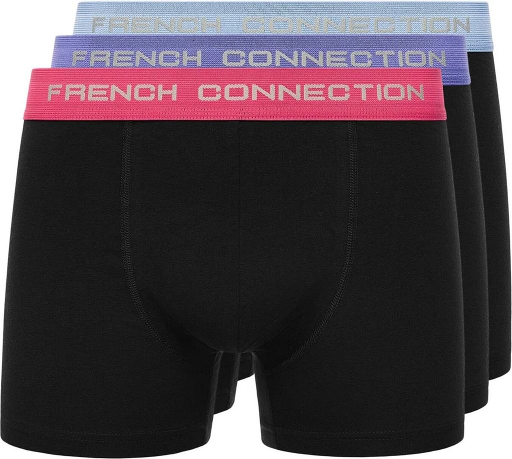 French Connection - "FC6" Boxershorts für Herren(3er-Pack) BG1829 (S) (Schwarz)