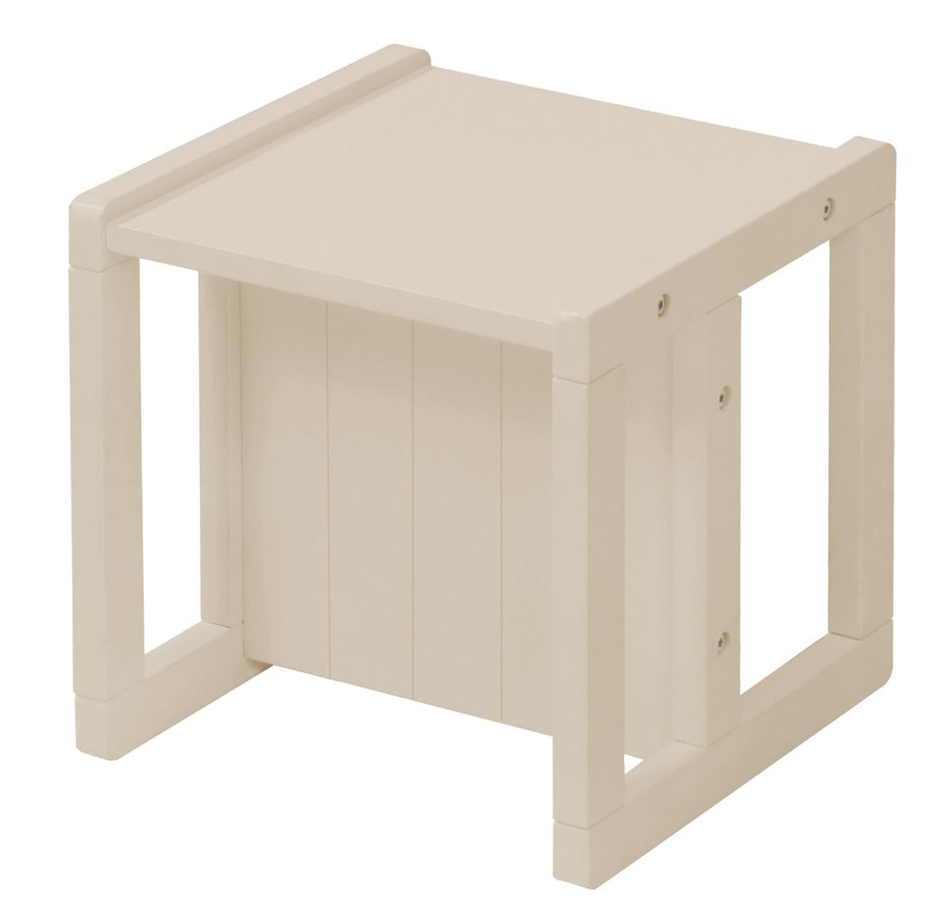 roba Sitzhocker für Kinder im Landhausstil - Wendehocker & Stuhl mit 3 Sitzhöhen - Multifunktionaler Kinderhocker - Holz beige / Cashmere
