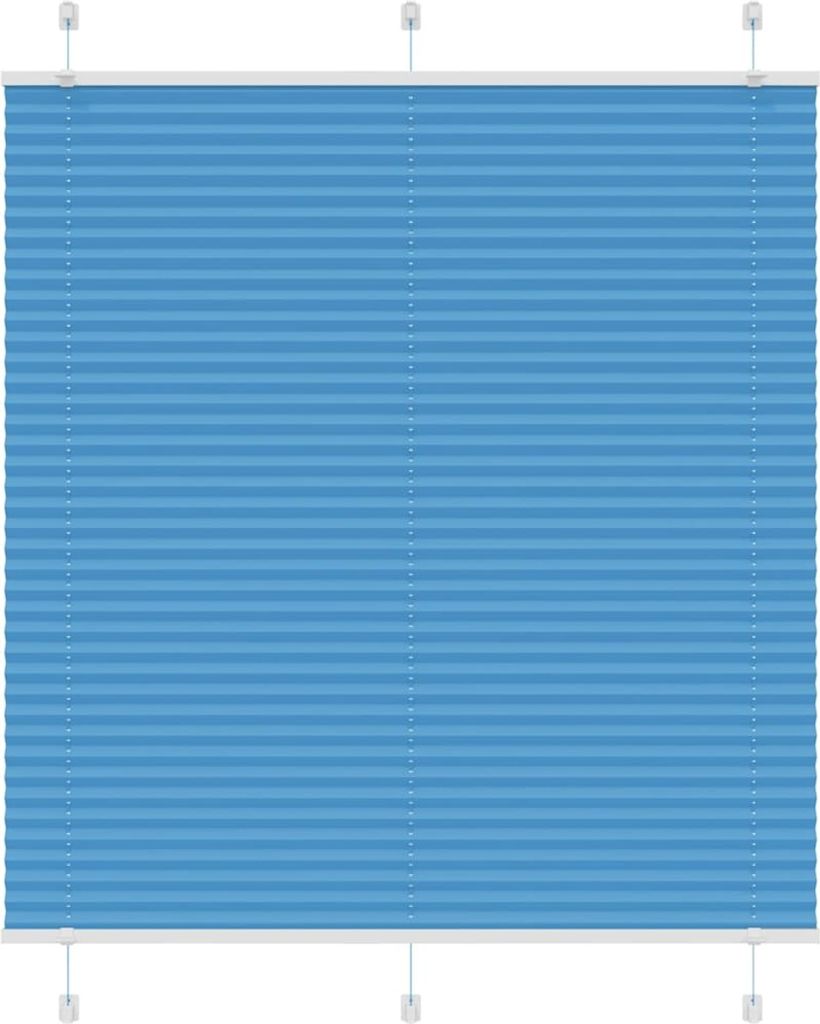 Maison Exclusive - Plissee Blau 115x150 cm Stoffbreite 114,4 cm Polyester