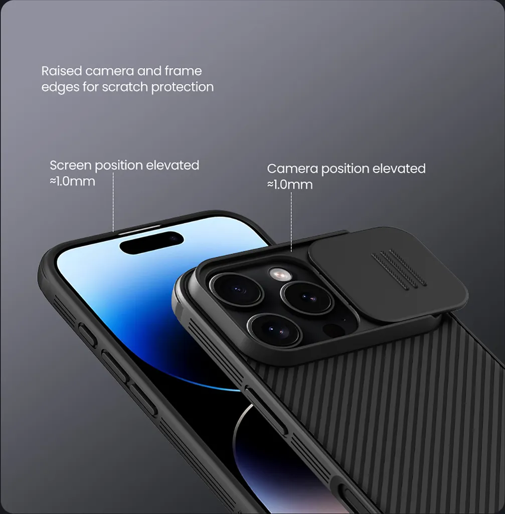 Custodia Nillkin CamShield Pro iPhone 16 Pro Nero - Protezione Fotocamera - 18