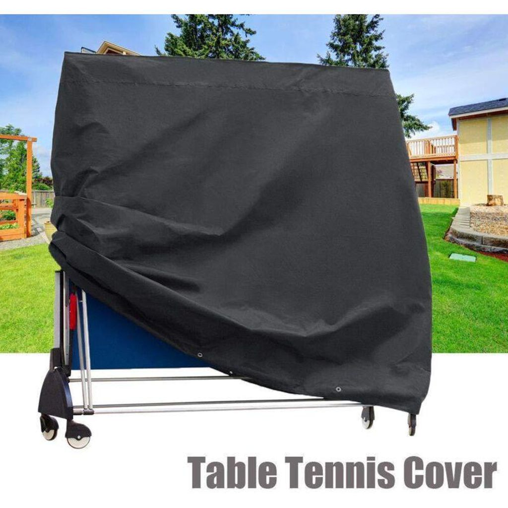 Schutzhülle für Tischtennisplatten, 210D Oxford-Gewebe, 165 x 70 x 185 cm, Schwarz