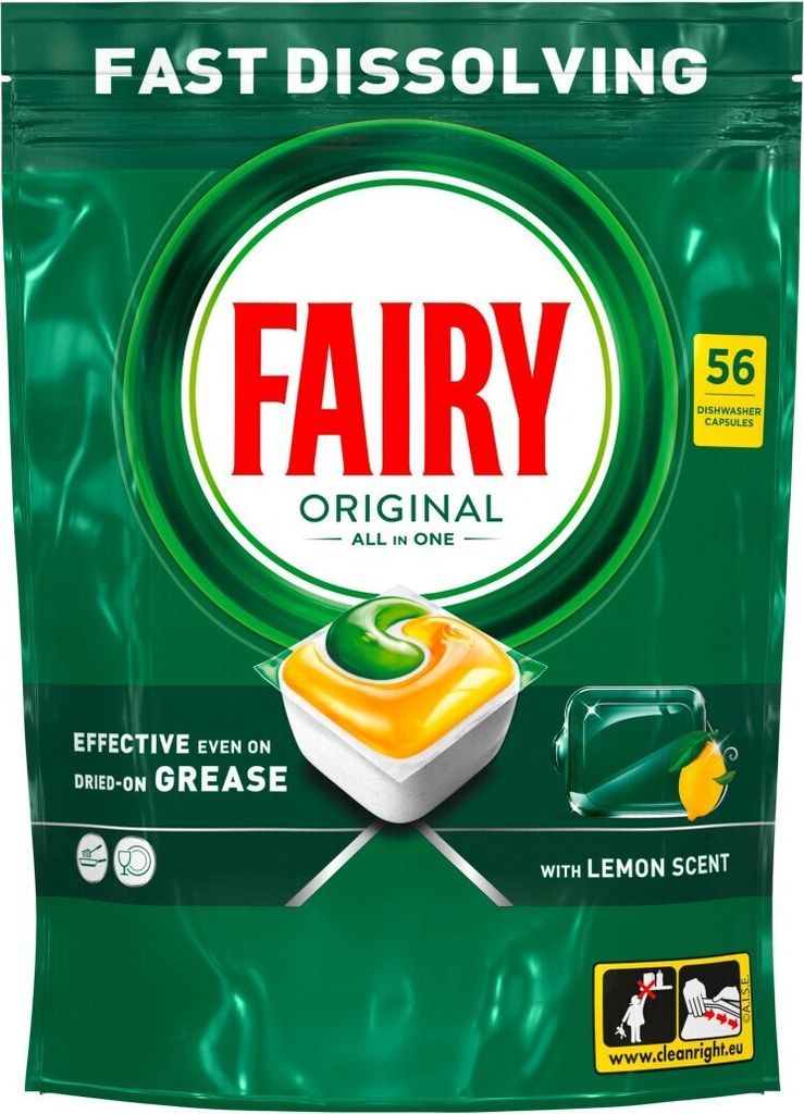Fairy Original All-in-One Lemon tablety do myčky 56 ks Obrázek produktu 1
