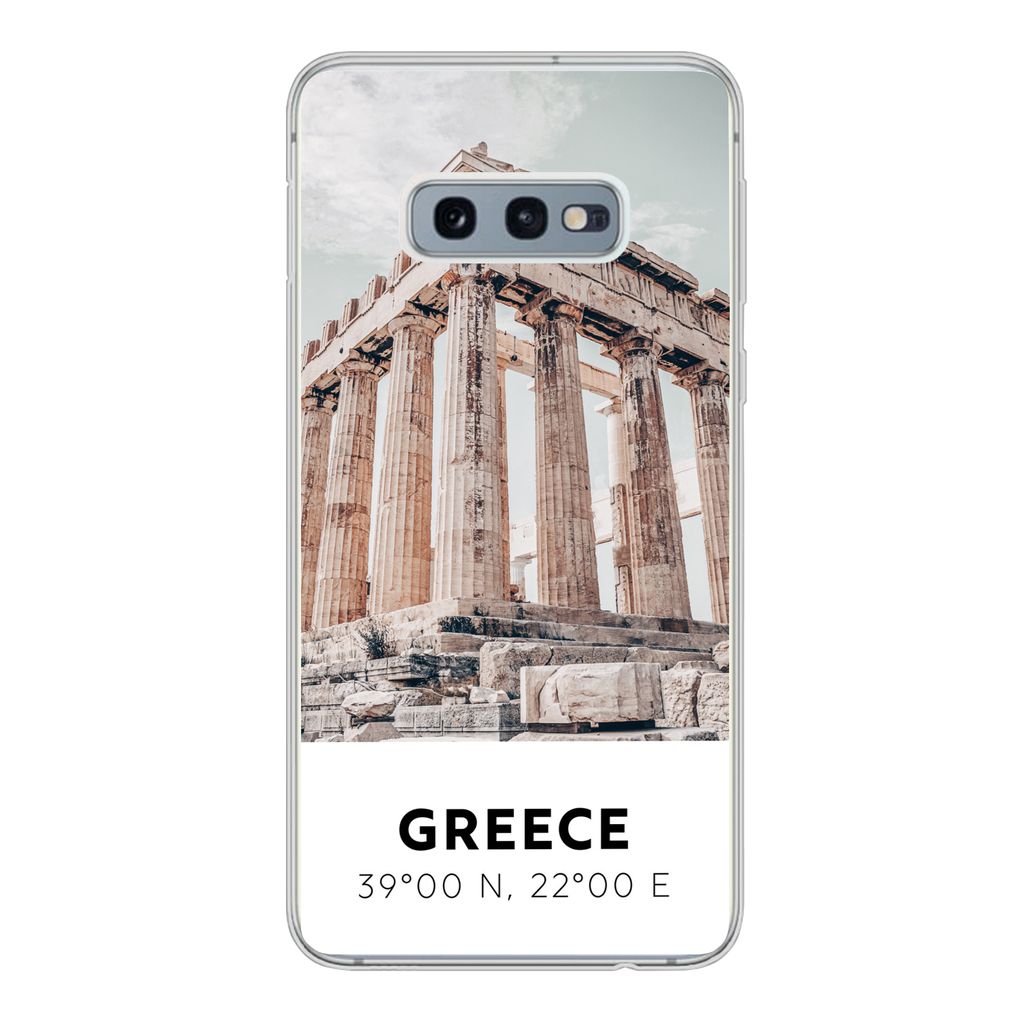 MuchoWow Handyhülle Schutzhülle Hülle für Samsung Galaxy S10e Griechenland - Tempel - Athen Silikon Softcase Handy Hülle - Handy