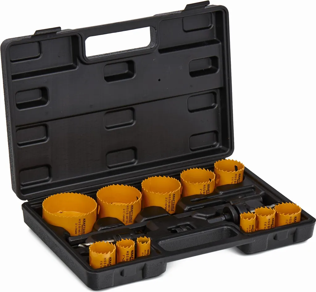 Kit Forets Alésage Bois et Métal 17 Pièces pour Travaux de Rénovation