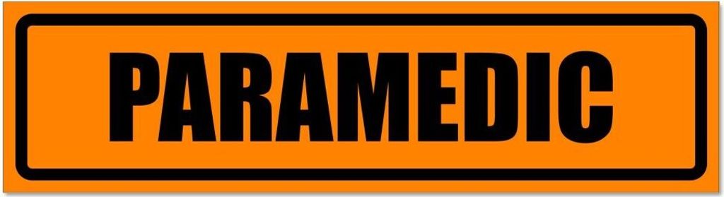 Kiwistar - Autoaufkleber - Orange - Schwarz - 20 x 5,3 cm - Paramedic invertiert - Hinweis Aufkleber Sticker für Auto, Kfz, Fahrrad, PKW, LKW
