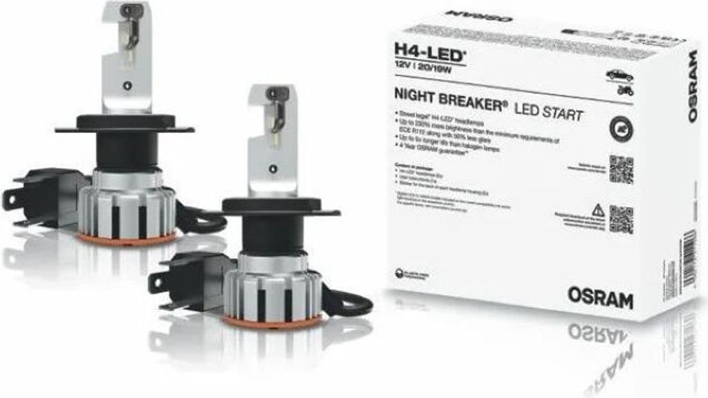 Osram Night Breaker H4 LED Start Autolampe P43t tageslichtweiss Werkstatt Profi-Set 4062172411066