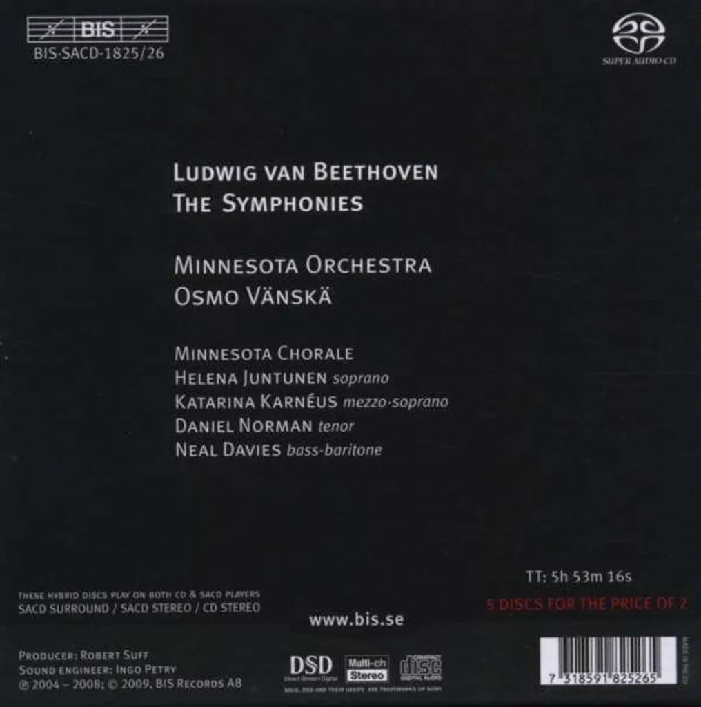 Coffret Intégrale Symphonies n°1-9 Edition Collector Son Haute Fidélité