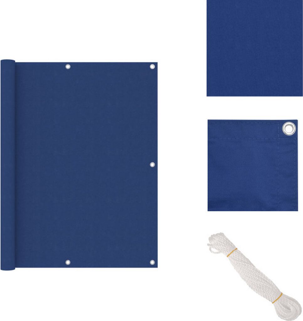 vidaXL Balkon-Sichtschutz Blau 120x400 cm Oxford-Gewebe - Sonnenschirme & Sonnenschutze
