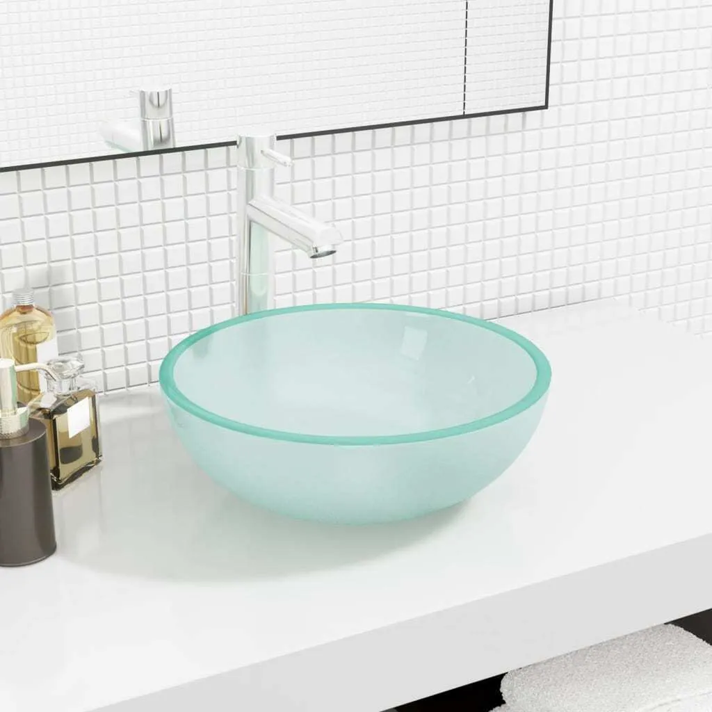 Lavabo appoggio vetro temperato 35x12 opaco The Living Store - Qualità