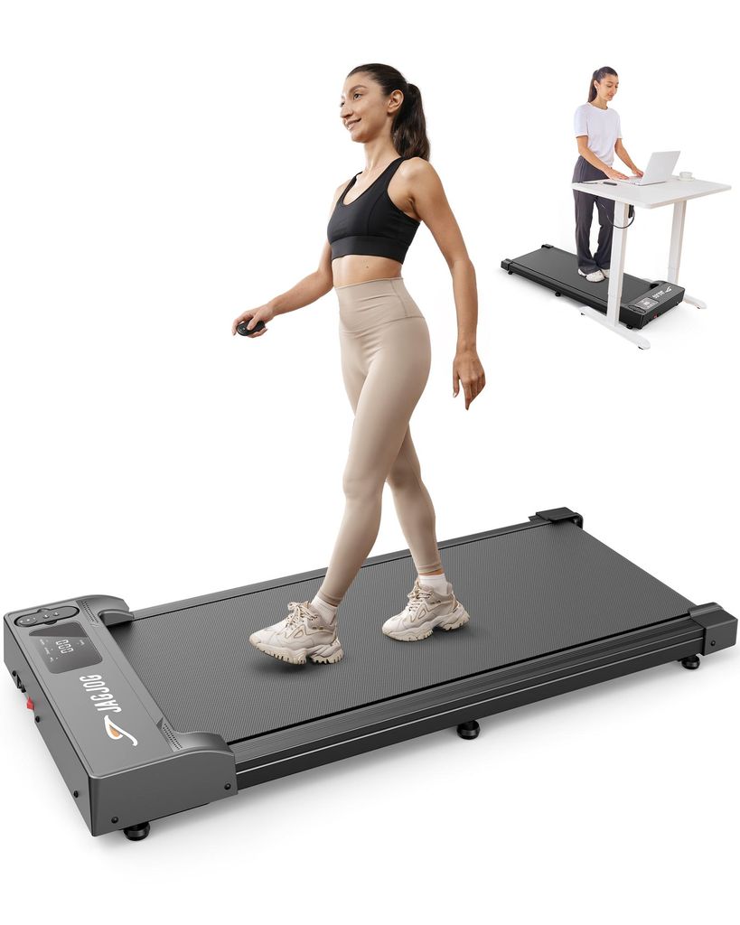 Laufband bis 6 km/h walking jogging pad (1-tlg), Kabellose Fernbedienung, Gummistoßdämpfung stum