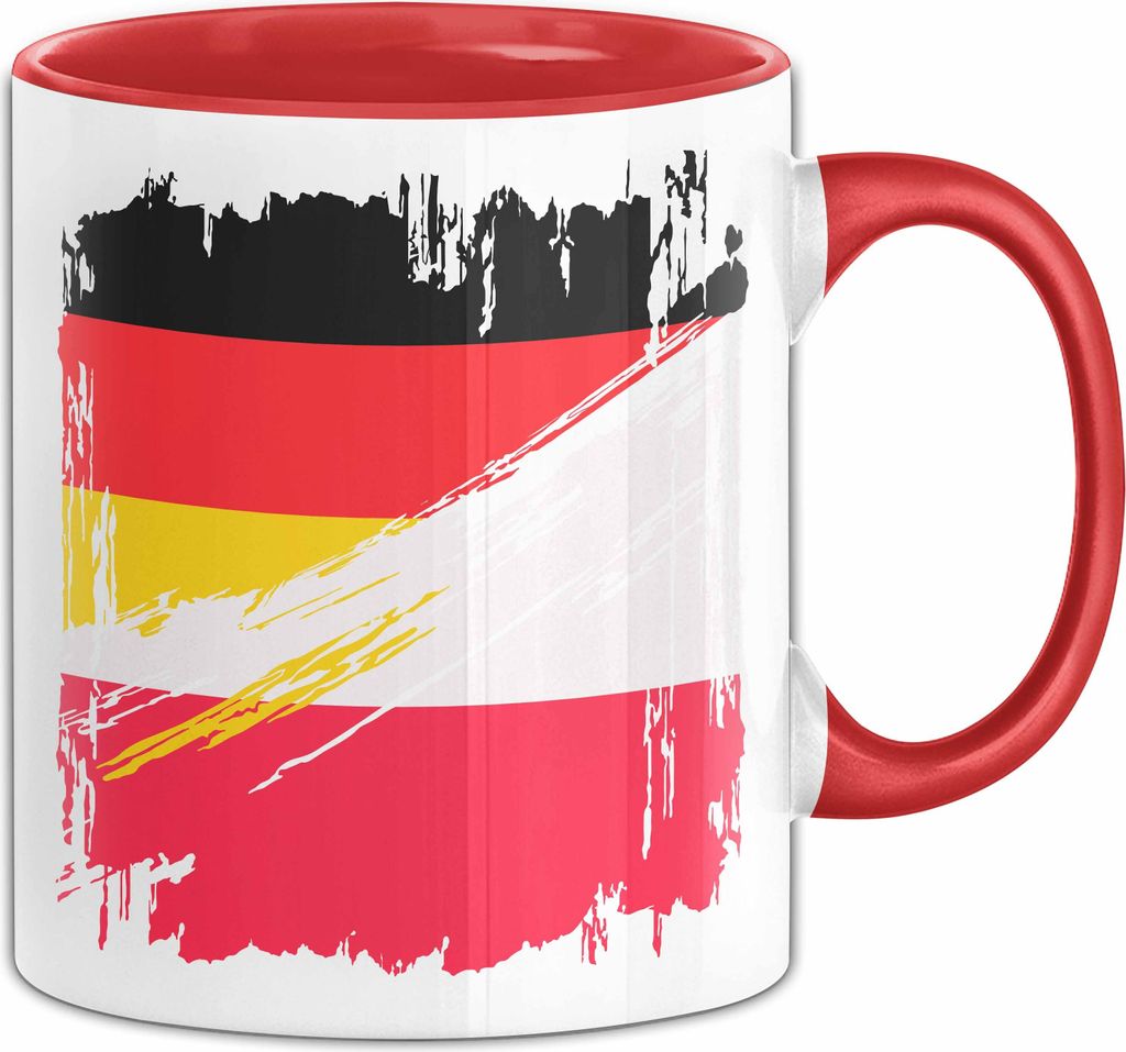 Polen Deutschland Flagge Halb Deutscher Halb Pole Fußball Germany 2024 Europa Poland (Rot)