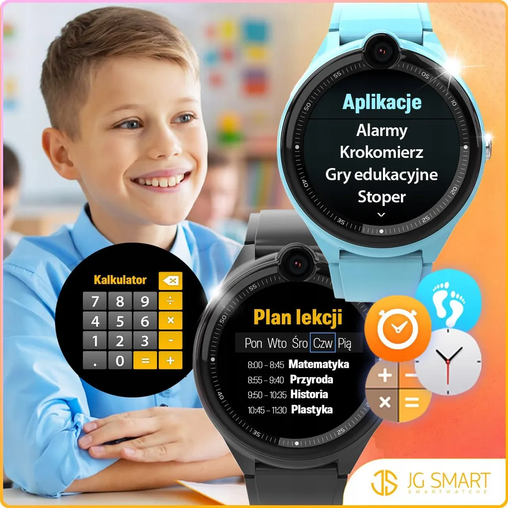 Montre connectée enfant 4G avec traceur GPS et appels vidéo Rose X1
