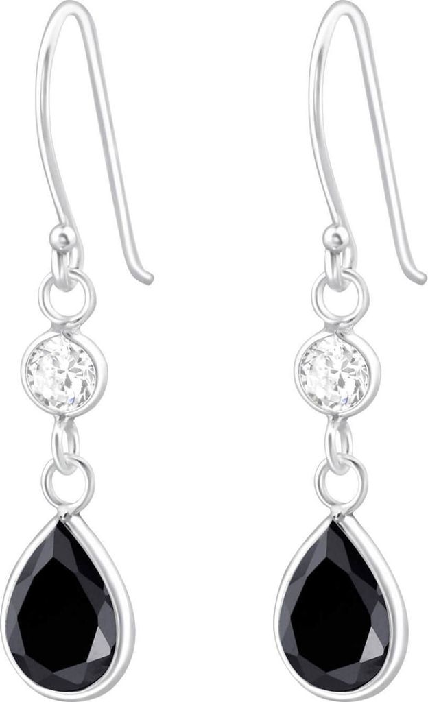Ohrringe 925 Sterling Silber Ohrhaken Ohrhänger mit Zirkoniatropfen