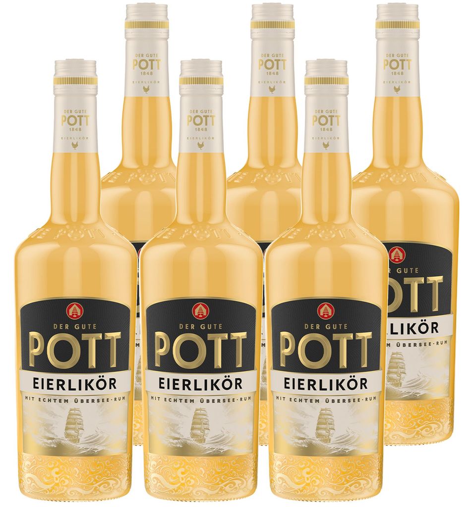 POTT Eierlikör (6x07l) 16% vol - Mit echtem Übersee Rum - Produktbild 