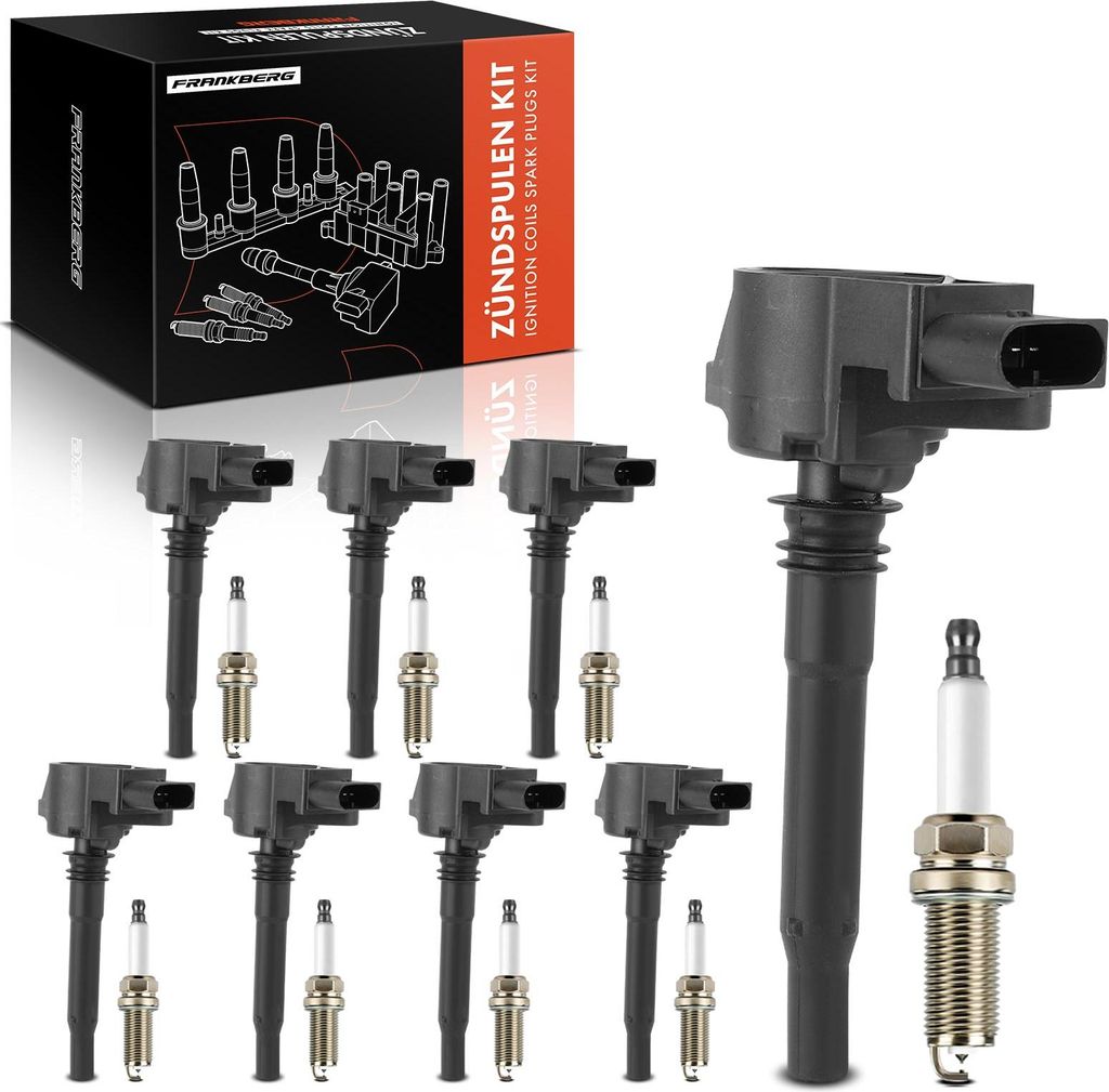 Frankberg 8x Zündspule+8x Zündkerze für Mercedes-Benz W204 C204 S204 C209 A209 C219 W211 W212 S211 S212