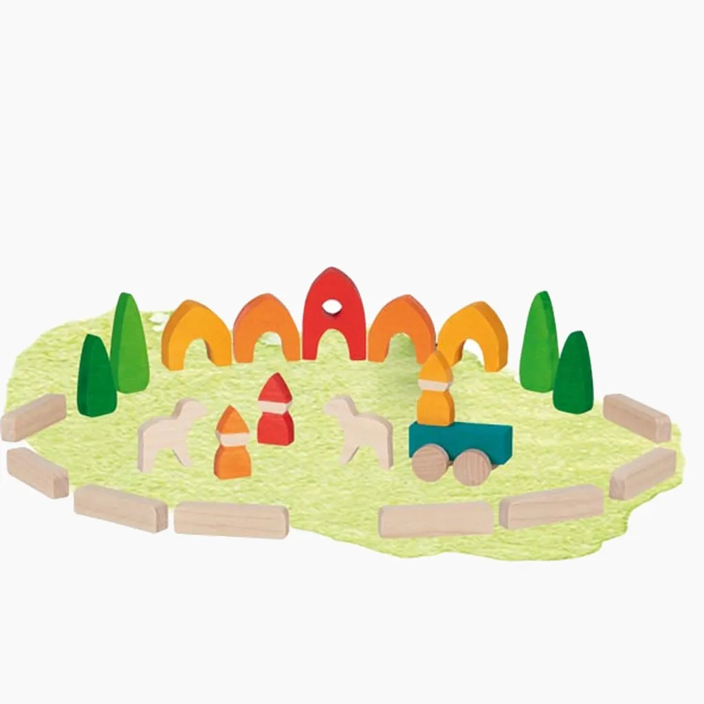 Jeu de construction Mon petit village - Coffret éducatif pour enfant - 5