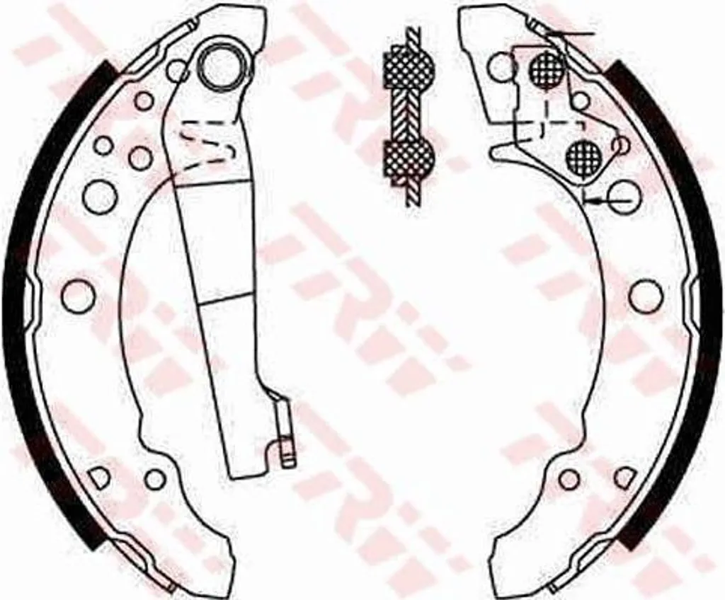 TRW GS8166 Set Ganasce Freno OE 6E0698525X per VW Golf Lupo Polo