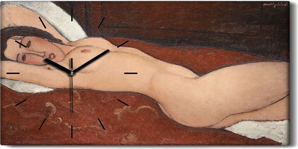 Dekor Leinwand Uhr Wandbilder 60x30 Nackte Frauen malen Anatomie Kunst - schwarze Hände