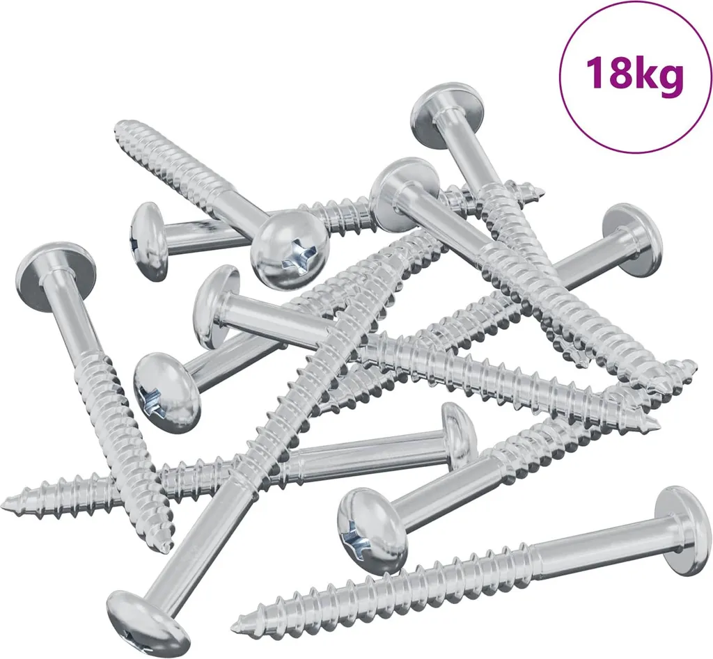 Vis à bois 9,8 x 53 mm en acier résistant 3273 unités vidaXL argentées