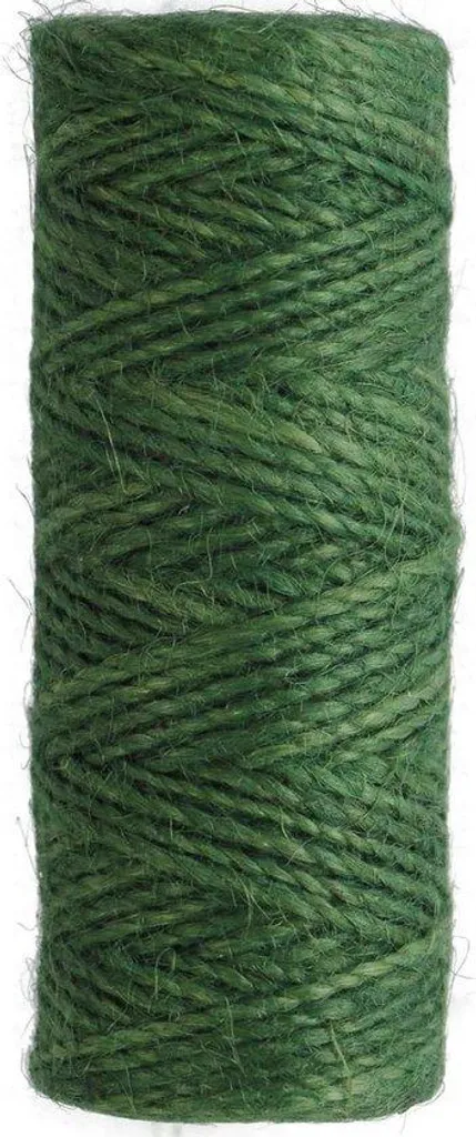 Cordelette en jute épaisse 2 mm verte pour décoration et jardinage bio
