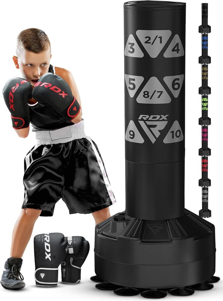 Standboxsack RDX freistehender Boxsack für Kinder, 4FT Boxsack mit Handschuhen