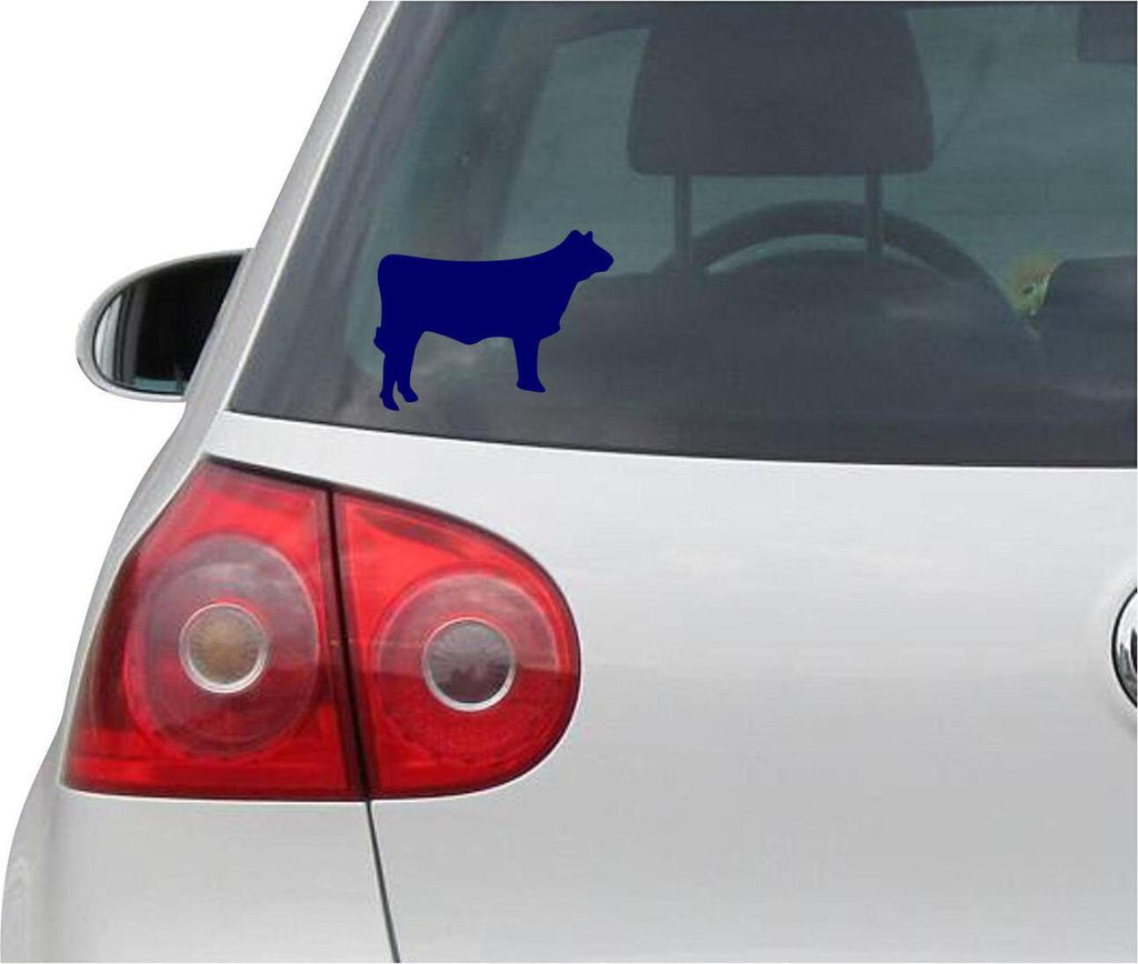 Aufkleber / Autoaufkleber - JDM - Die cut - COW HEREFORD SILHOUETTE - Folie Auto Decal Sticker - blau - 139mm x106mm